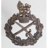 Badge a British & Empire Generals bronze field wear metal cap badge Kings crown.