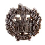 Badge WW2 Essex Reg plastic economy hat badge with both fixing lugs.