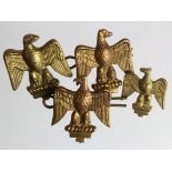 Essex Regiment pair of eagle collars + 2 singles in brass   (4)