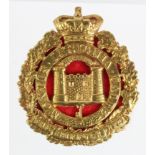 Suffolk Regiment - OR's foreign service helmet badge, brass