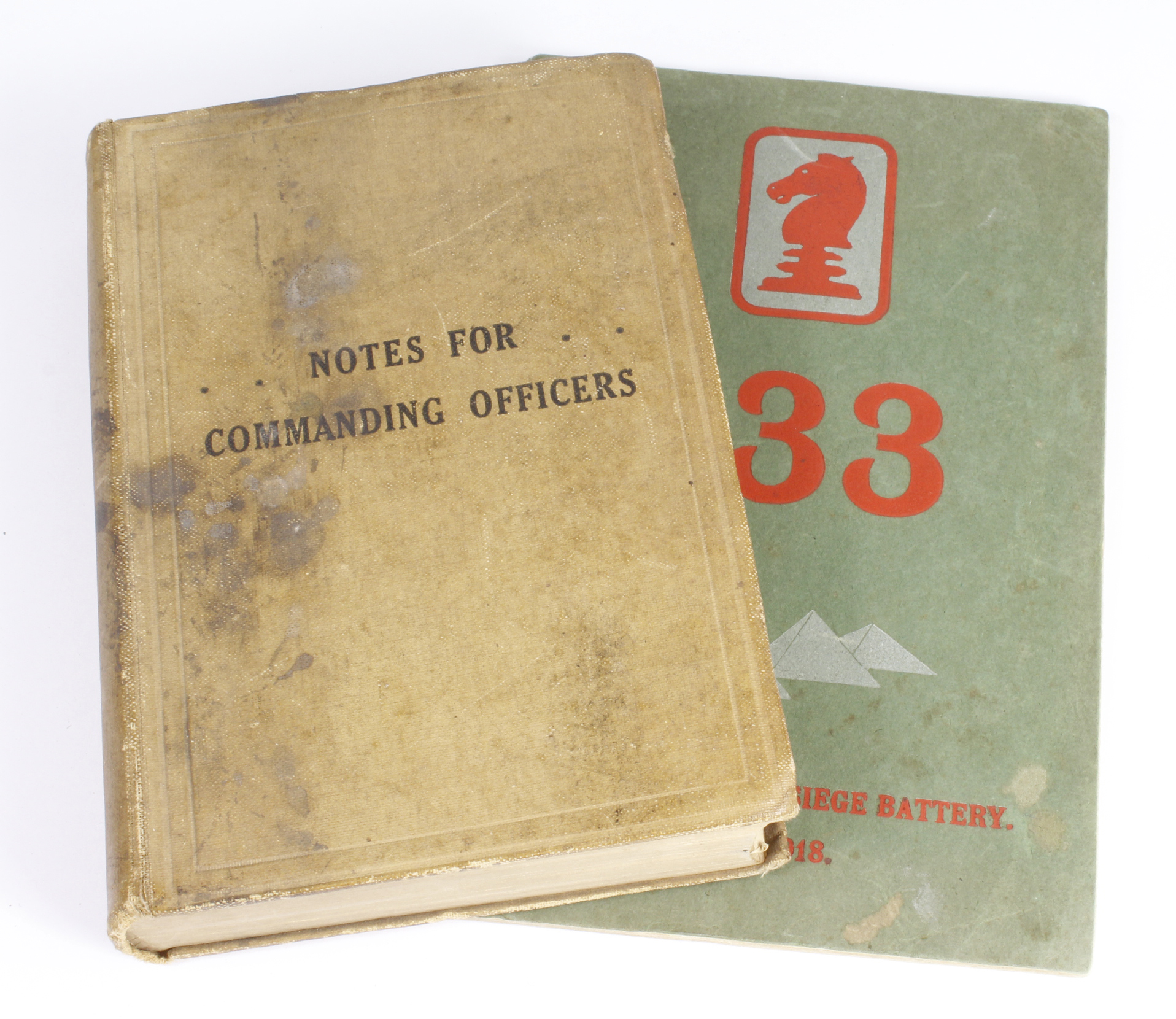 WW1 booklets including a scarce copy of the 133rd War Service of the siege battery RA printed 1917