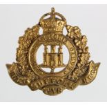 Suffolk Regiment - OR's cap badge, 1st Volunteer Bn, pre 1906, brass