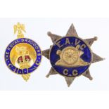 Badges, military Cycling Club (possibly) badges - The Royal Dragoons C.C. & E.A.V.C. (E. Artillery
