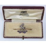 Royal West Kent gold plated and silver sweetheart pin badge. (4.5 gms)