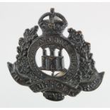 Suffolk Regiment - OR's cap badge, 1st Volunteer Bn, Post 1906, B/Brass, folding lugs