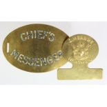 Badges unusual "Chiefs Messenger" arm badge & Zimbabwe Headman