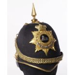 Blue Cloth Helmet - Lincolnshire Regt Officers, with QV helmet plate