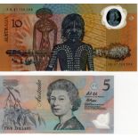 Australia (2), 10 Dollars issued 1988 signed Fraser & Johnston, Commemorative Issue polymer note (