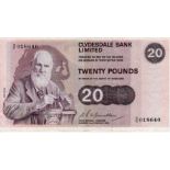 Scotland, Clydesdale Bank Limited 20 Pounds dated 2nd February 1976, signed A. R. Macmillan,