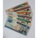 Dominican Republic (6), 2000, 500, 200, 100, 50 and 20 Pesos Oro dated between 2008 and 2010, a good