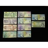 Canada (10), a collection of Uncirculated notes comprising 20 Dollars dated 1991, 10 Dollars dated