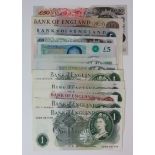 Bank of England (15) an exceptional collection of TRUE FIRST & LAST notes, Hollom 10 Pounds A01, 5