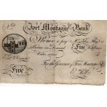 Fort Montague Bank, Knaresborough provincial issue 5 Halfpence Skit note for E. Hill not dated,