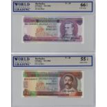 Barbados (2), 20 Dollars issued 1988 signed K. King, serial D21 359392 (TBB B209a, Pick39) in WBG