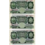 Mahon 1 Pound (3), issued 1928, including a FIRST SERIES note serial A44 712602 (B212, Pick363a)