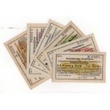 Germany (6), a collection of Notgeld from Hof dated 26th November 1923, these notes are