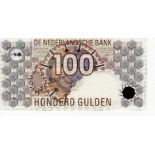 Netherlands 100 Gulden dated 9th January 1992, last pre Euro issue, serial No. 1049241787 (