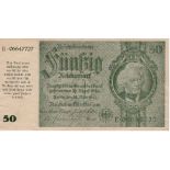 Germany 50 Reichsmark dated 1933, 1945 Emergency re-issue against the contingency of invasion by