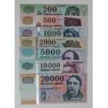 Hungary (7), comprising 20000 Forint 2009, 10000 Forint 2012, 5000 Forint 2010, 2000 Forint 2010,