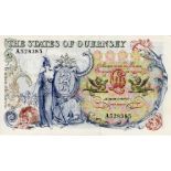 Guernsey 10 Pounds issued 1975 -1980 signed Hodder, serial A528385 (TBB B152a, Pick47) some light