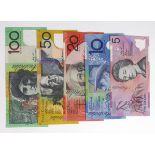 Australia (5), 100 Dollars, 50 Dollars, 20 Dollars, 10 Dollars & 5 Dollars issued 1994 - 1996 all