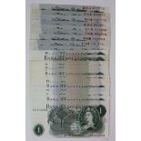 Bank of England 1 Pound (28), Catterns issued 1930 serial R64 169606 (B225) EF to good EF,