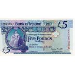 Northern Ireland 5 Pounds dated 1st January 2013, signed Stephen Matchett, a VERY LOW FIRST RUN
