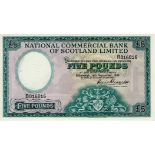 Scotland, National Commercial Bank 5 Pounds dated 16th September 1959, signed David Alexander,