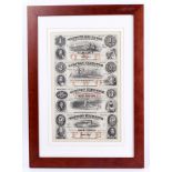 USA: Omaha City, NE - Western Exchange Fire & Marine Insurance Co. $1-$2-$3-$5 Nov. 2, 1857
