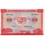 Northern Ireland, Ulster Bank Limited 100 Pounds dated 1st March 1977, signed R.W. Hamilton,