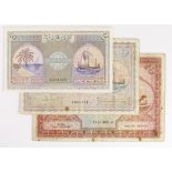 Maldives (3), 2 Rupees dated 4th June 1960, serial C401 338 (TBB B103b, Pick3b) Uncirculated, 5