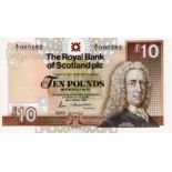 Scotland, Royal Bank of Scotland Plc 10 Pounds dated 25th March 1987, signed R.M. Maiden, FIRST