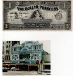 Isle of Man advertising note, Gaiety Theatre Douglas 1 Dollar advertising 'The Dollar Princess'