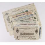 Bank of England & Treasury (24), a collection of lower grade and damaged notes comprising Peppiatt