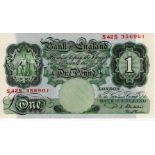 Beale 1 Pound issued 1950, scarce REPLACEMENT note, serial S42S 356961 (B269, Pick369b) lightly