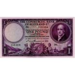 Scotland, Commercial Bank of Scotland 1 Pound dated 3rd January 1950, signed Sir John Erskine,