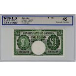 Jamaica 1 Pound dated 7th April 1955, serial 32B 32238 (TBB B110g, Pick41b) in WBG holder graded