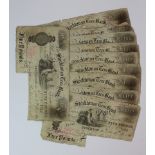 Stockton on Tees Bank 5 Pounds (10), issued 1880 - 1881, for Jonathan Backhouse & Company, all cut