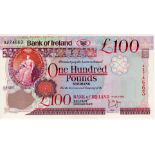 Northern Ireland, Bank of Ireland 100 Pounds dated 1st July 1995, signed Gerrard McGinn, serial