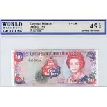Cayman Islands 10 Dollars dated 1996, very scarce issue on EXPERIMENTAL paper with serial X/1