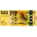 Fiji 100 Dollars issued 2013, serial FFA0341542 (TBB B530a, Pick119a) Uncirculated