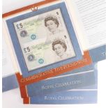 Debden set C169 (2 sets), Royal Celebration Uncut Pair issue 2002, comprising a pair of uncut 5