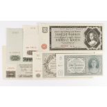 Bohemia & Moravia (6), a collection of SPECIMEN notes, 5000 Korun dated 1944, 1000 Korun dated 1942,