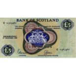 Scotland, Bank of Scotland 5 Pounds dated 8th December 1969, signed Polwarth & Letham, serial