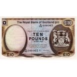 Scotland, Royal Bank of Scotland Plc 10 Pounds dated 17th December 1986, signed R.M. Maiden, FIRST