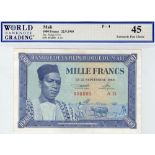 Mali 1000 Francs dated 22nd September 1960, President Modibo Keita at left, serial A11 292293, (