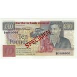 Northern Ireland Northern Bank Limited 10 Pounds P194s (24th August 1988), Specimen B0000000, UNC