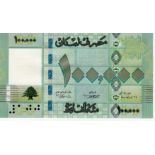 Lebanon 100,000 Livres dated 2011, FIRST RUN prefix E/01, serial E/01 6362976 (TBB B537a, Pick95a)