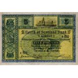 Scotland, North of Scotland Bank 5 Pounds dated 1st March 1934, signed Harvey Smith and handsigned