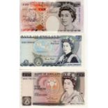 Bank of England (3), FIRST & LAST RUNS and a mid series '01' Prefix, Kentfield 10 Pounds issued 1993